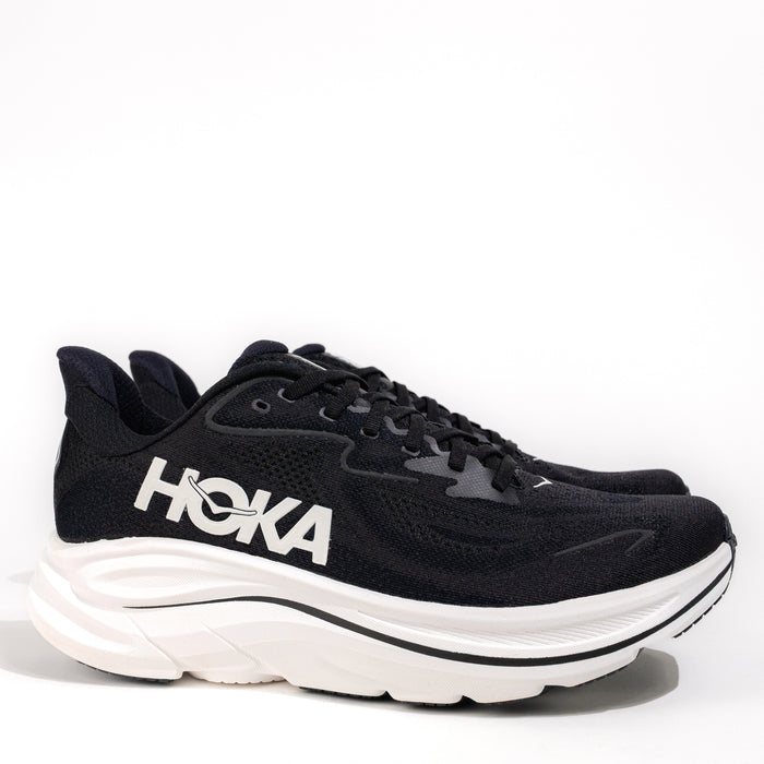 Men's HOKA Clifton 10 Lightweight Running Shoe in Black/White