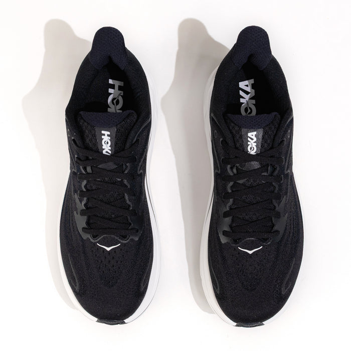 Men's HOKA Clifton 10 Lightweight Running Shoe in Black/White