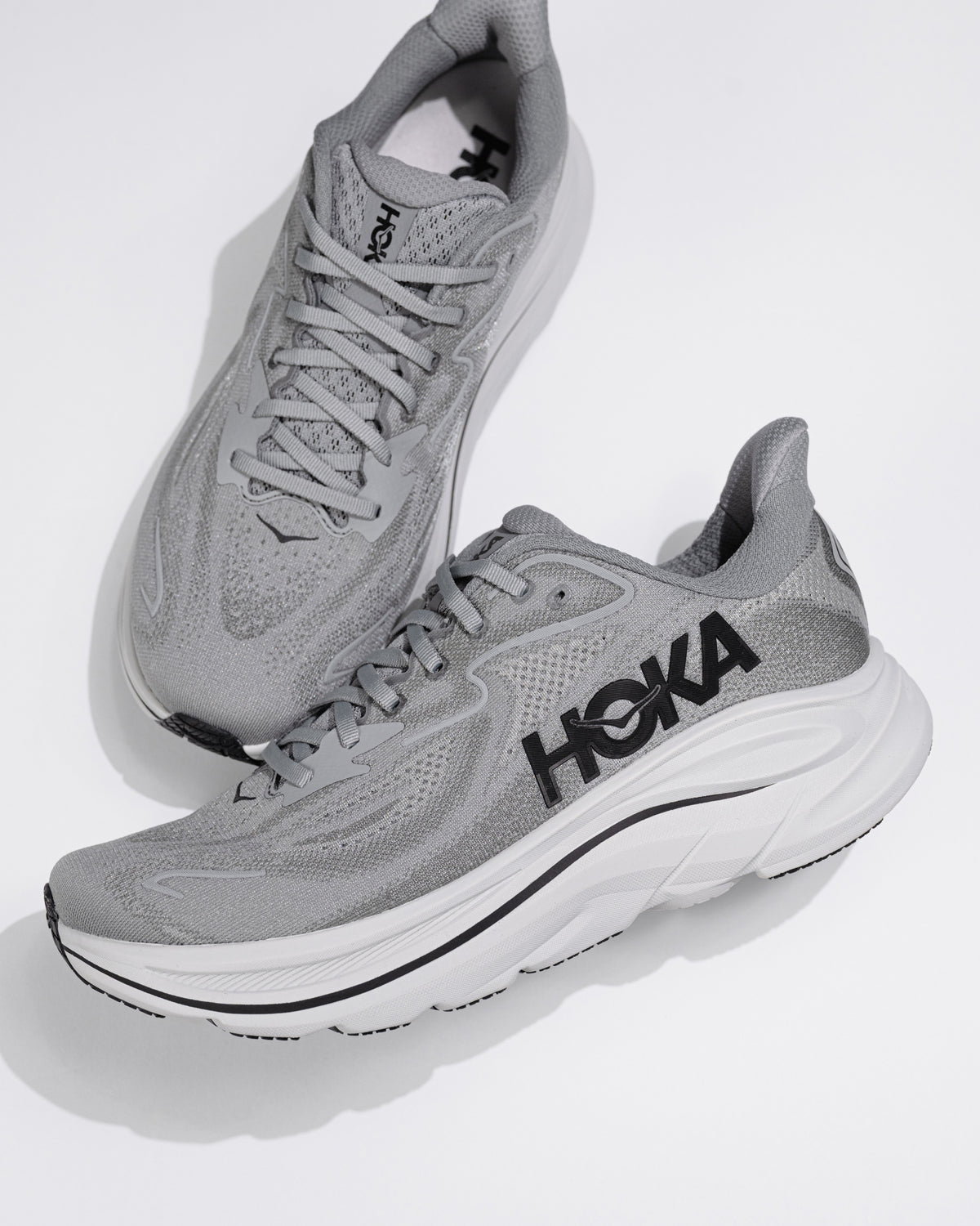 Men’s HOKA Clifton 10 – Galactic Grey / Asteroid Lightweight Trainer