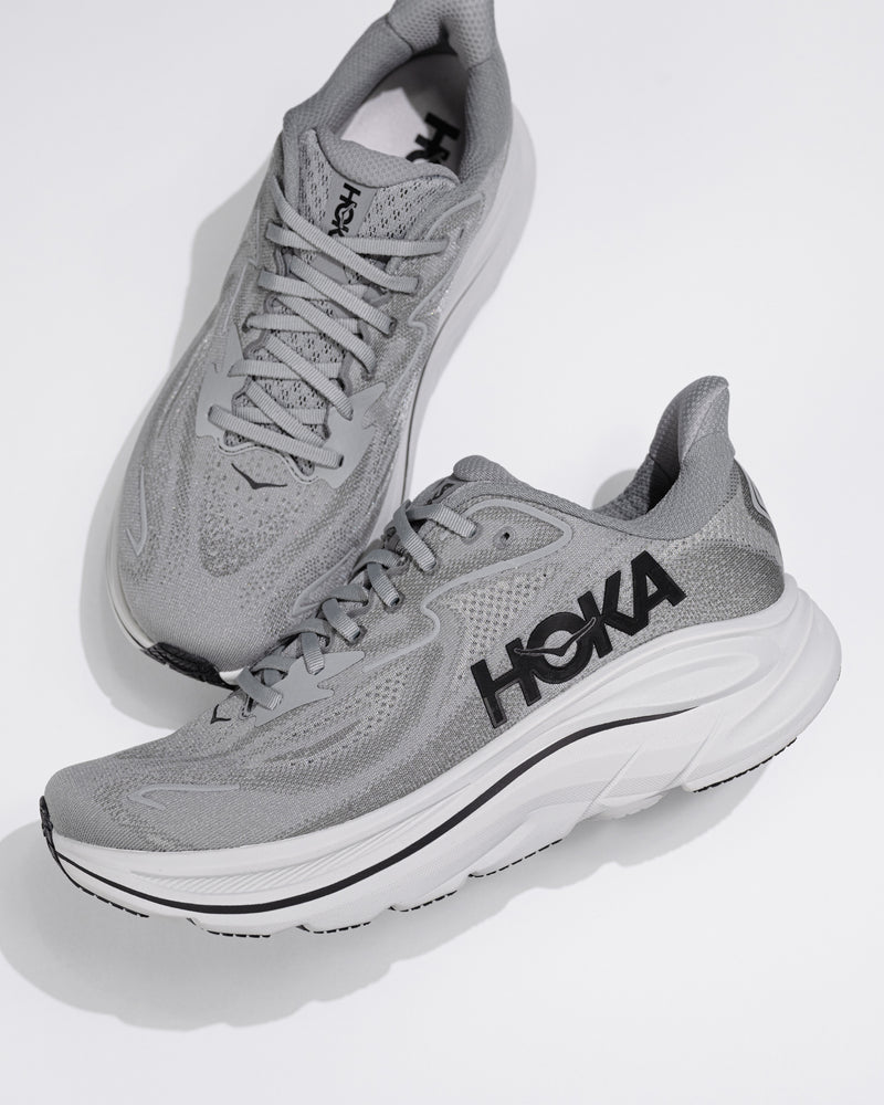 Men’s HOKA Clifton 10 – Galactic Grey / Asteroid Lightweight Trainer