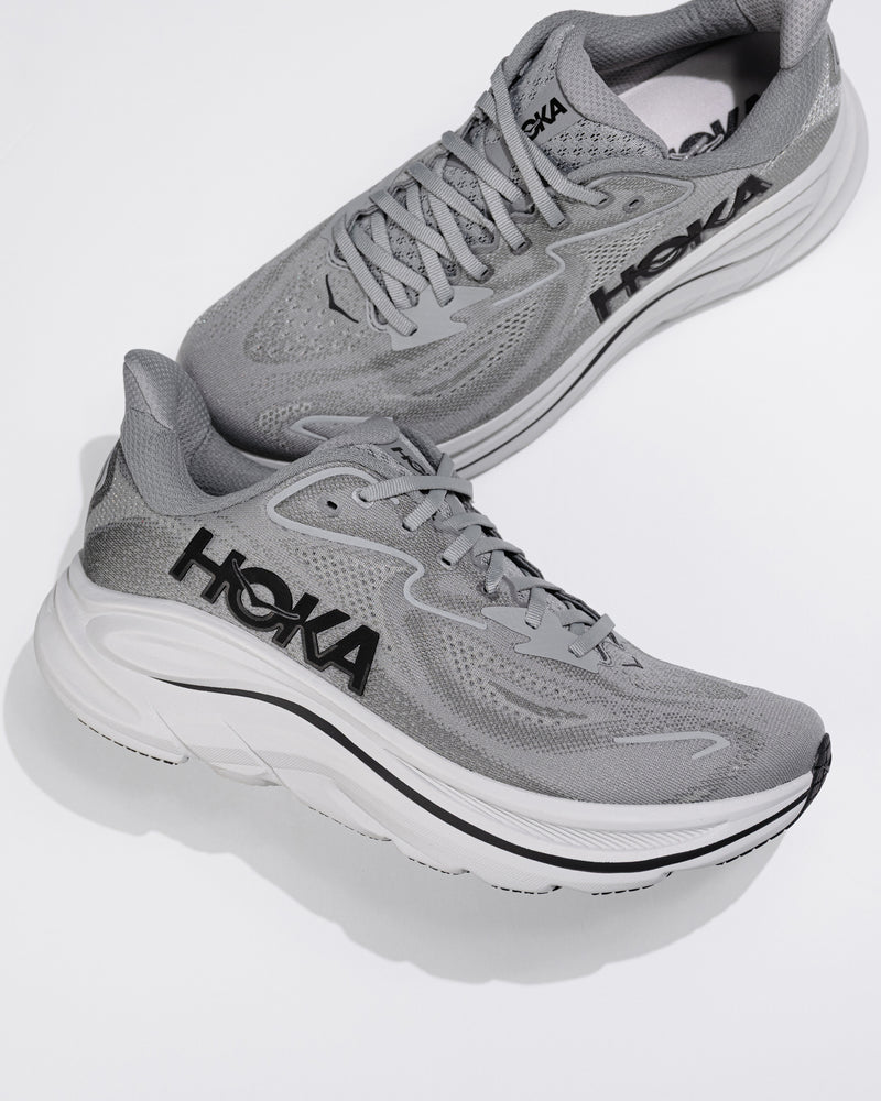 Men’s HOKA Clifton 10 – Galactic Grey / Asteroid Lightweight Trainer