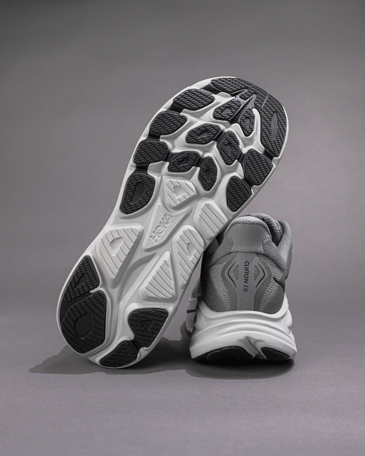 Men’s HOKA Clifton 10 – Galactic Grey / Asteroid Lightweight Trainer