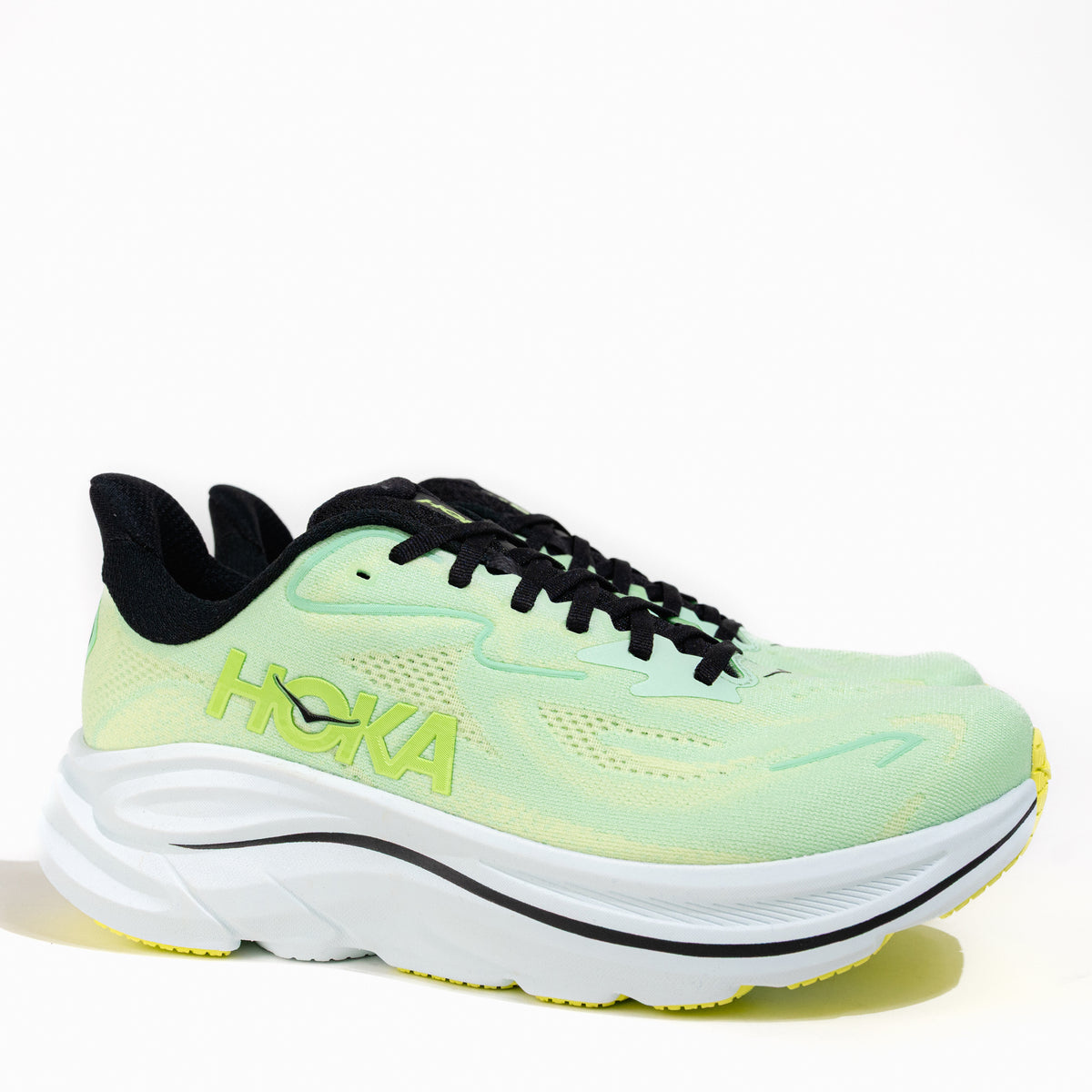 Men's HOKA Clifton 10 Lightweight Running Shoe in Mint Fluorite/Luna Moth