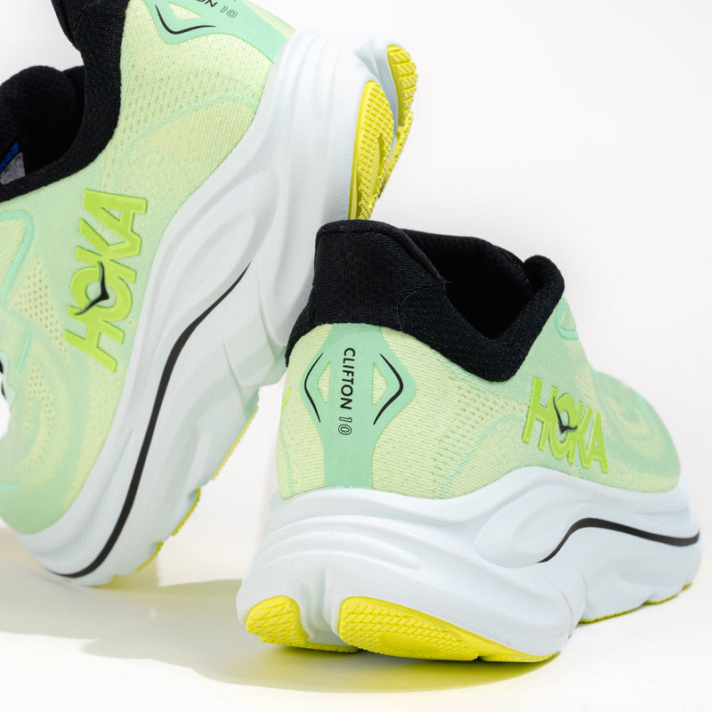 Men's HOKA Clifton 10 Lightweight Running Shoe in Mint Fluorite/Luna Moth
