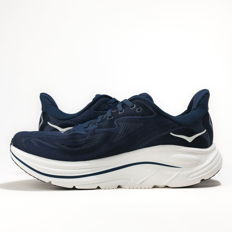 Men's HOKA Clifton 10 Lightweight Running Shoe in Navy/White