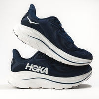 Men's HOKA Clifton 10 Lightweight Running Shoe in Navy/White