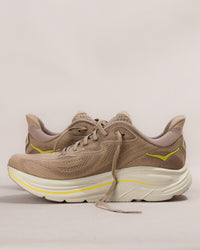 Men’s HOKA Clifton 10 – Raw Linen / Stone Lightweight Trainer