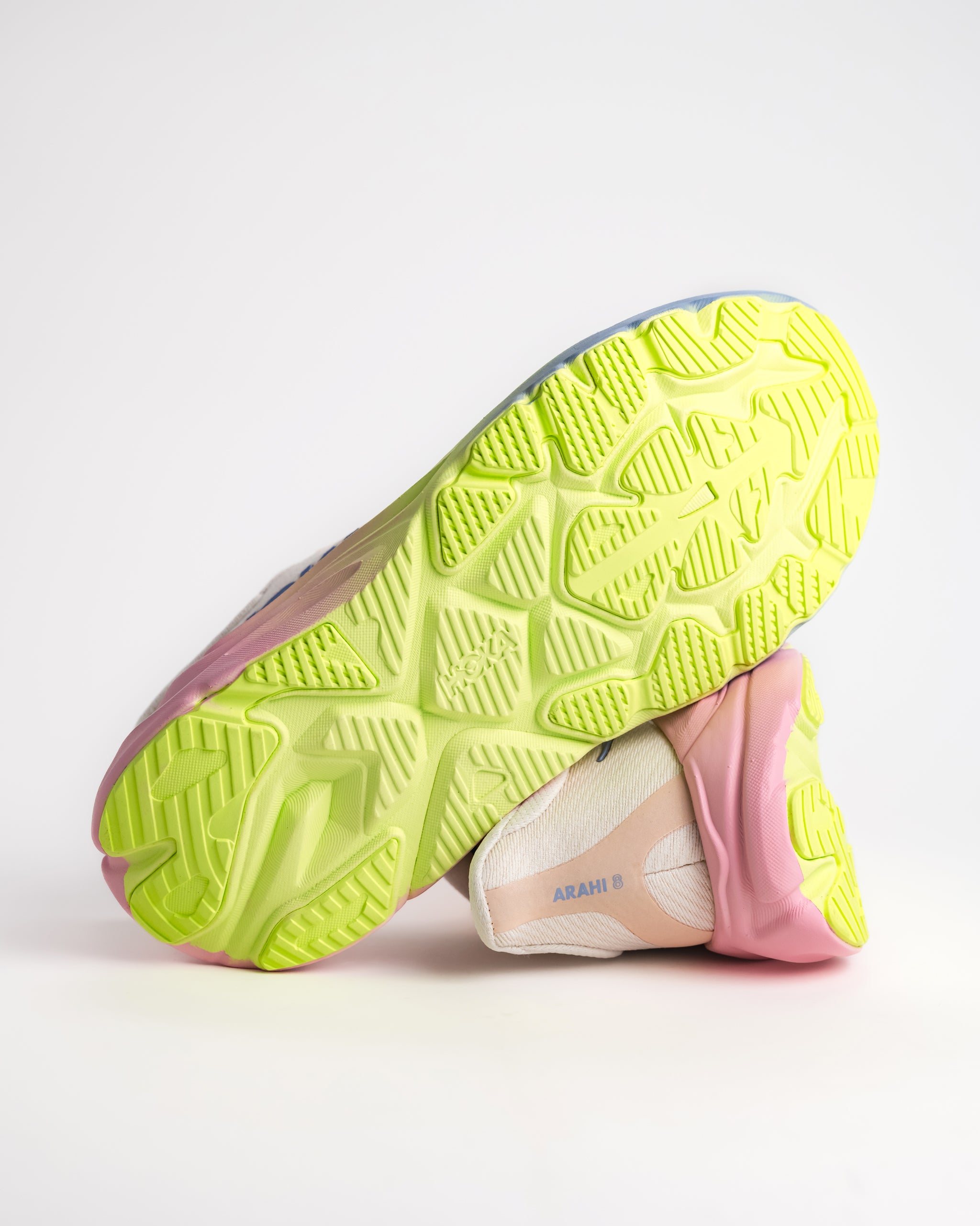 アオイガイ Women's HOKA Arahi 8 Alabaster / Tangerine Glow Stability Running