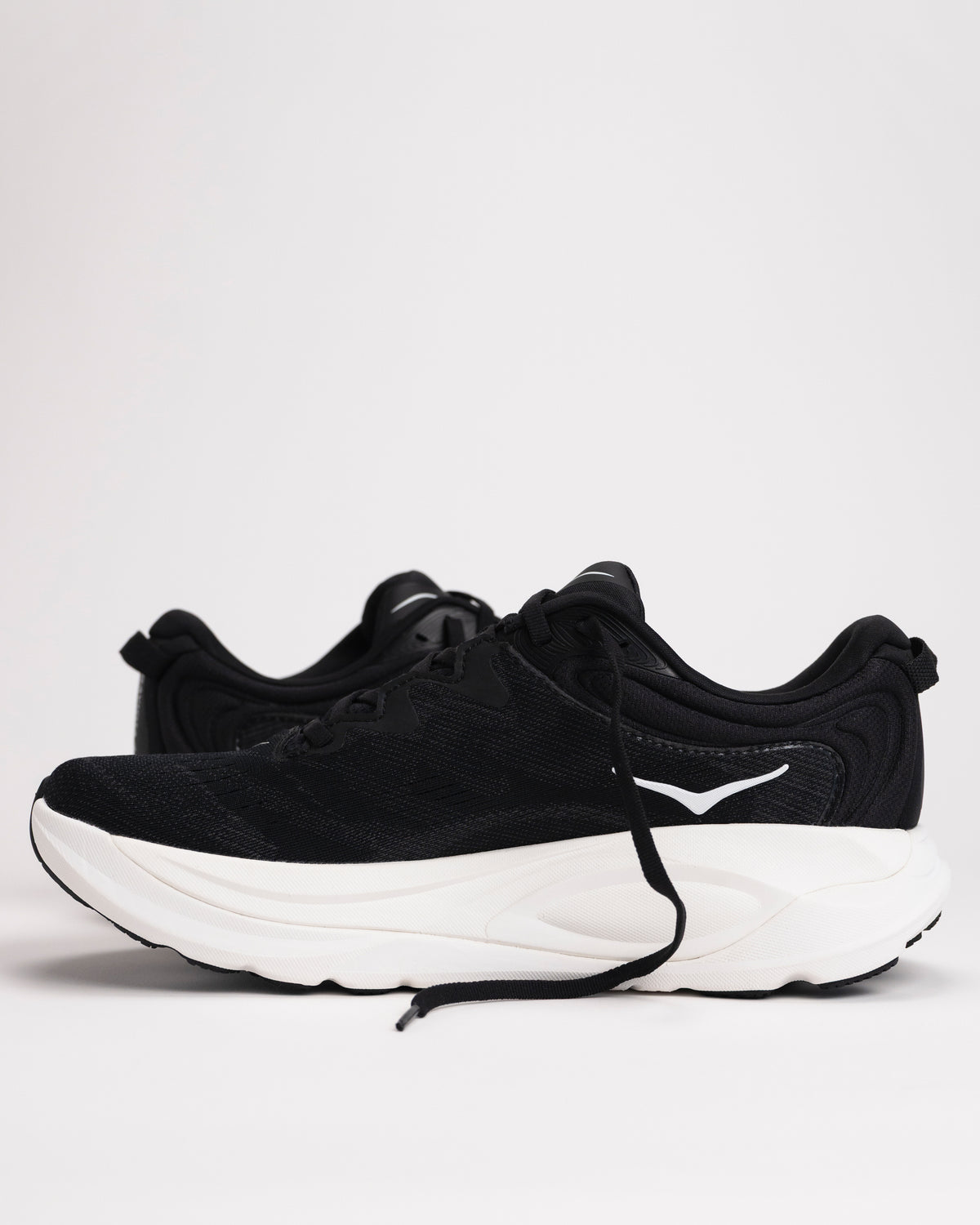 Exterior instep shot of HOKA Gaviota 6 highlighting plush midsole cushioning and secure fit