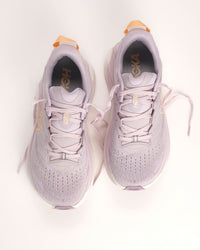 The Women’s HOKA Gaviota 6 is designed for runners and walkers who want dependable stability paired with plush, confidence-building comfort. Built on a broad, cushioned platform, this supportive road running shoe delivers a smooth, balanced ride that feels steady underfoot without feeling stiff or restrictive. Lilac Cream / Fragrant Lilac
