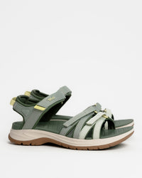 Women’s Teva Tirra Sport Hiking Sandal - Modernized Trail Comfort in Seagrass / Green with Spider Rubber outsole for grip on wet surfaces.