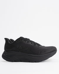 Men's HOKA Clifton 11 Running Shoe – Balanced Cushion Neutral Road Running in Black / Black