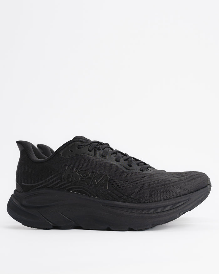 Men's HOKA Clifton 11 Running Shoe – Balanced Cushion Neutral Road Running in Black / Black