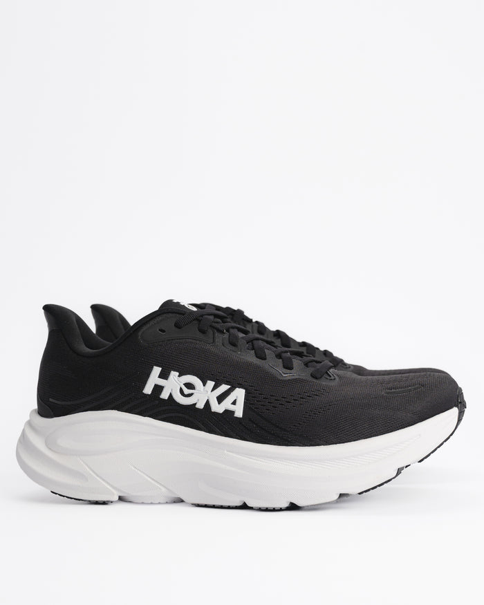 Men's HOKA Clifton 11 Running Shoe – Balanced Cushion Neutral Road Running in Black / White