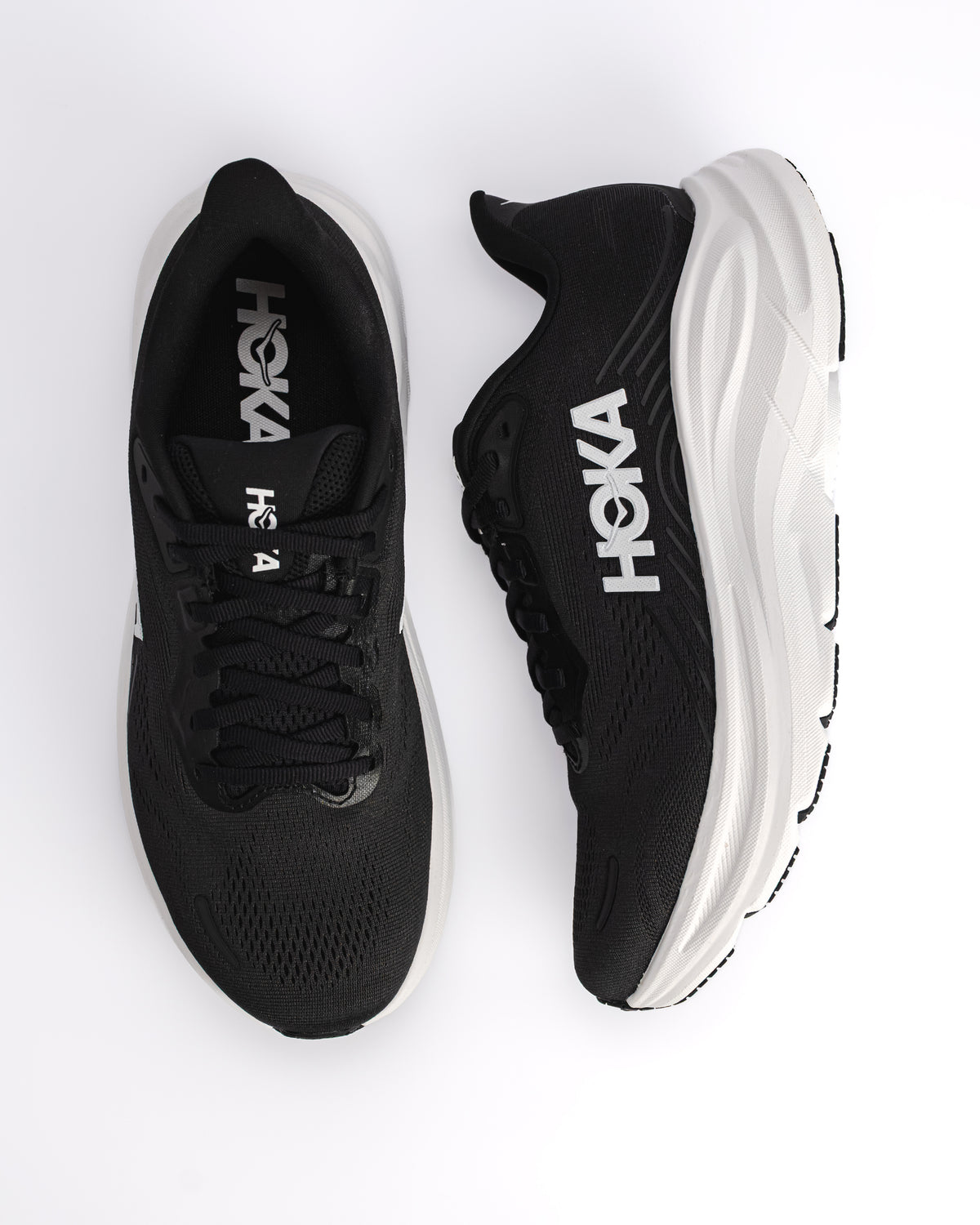 Women's HOKA Clifton 11 Running Shoe – Balanced Cushion Neutral Road Running in Black / White