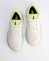 Women's HOKA Clifton 11 Running Shoe – Balanced Cushion Neutral Road Running in Frost / Neon Yuzu