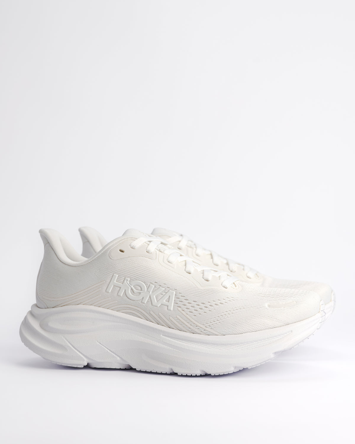 Women's HOKA Clifton 11 Running Shoe – Balanced Cushion Neutral Road Running in All White