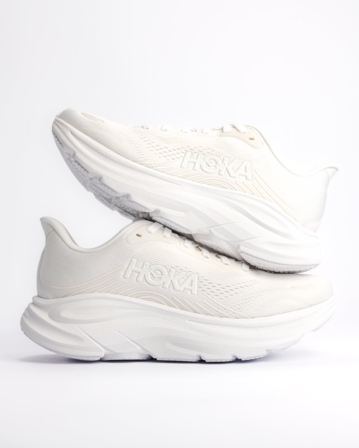 Women's HOKA Clifton 11 Running Shoe – Balanced Cushion Neutral Road Running in All White