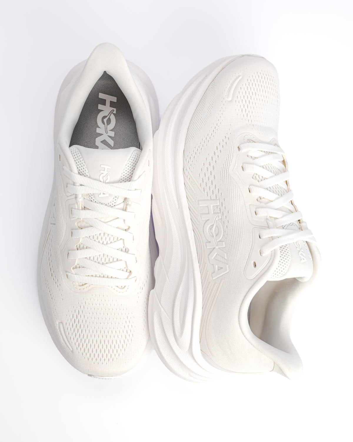 Women's HOKA Clifton 11 Running Shoe – Balanced Cushion Neutral Road Running in All White