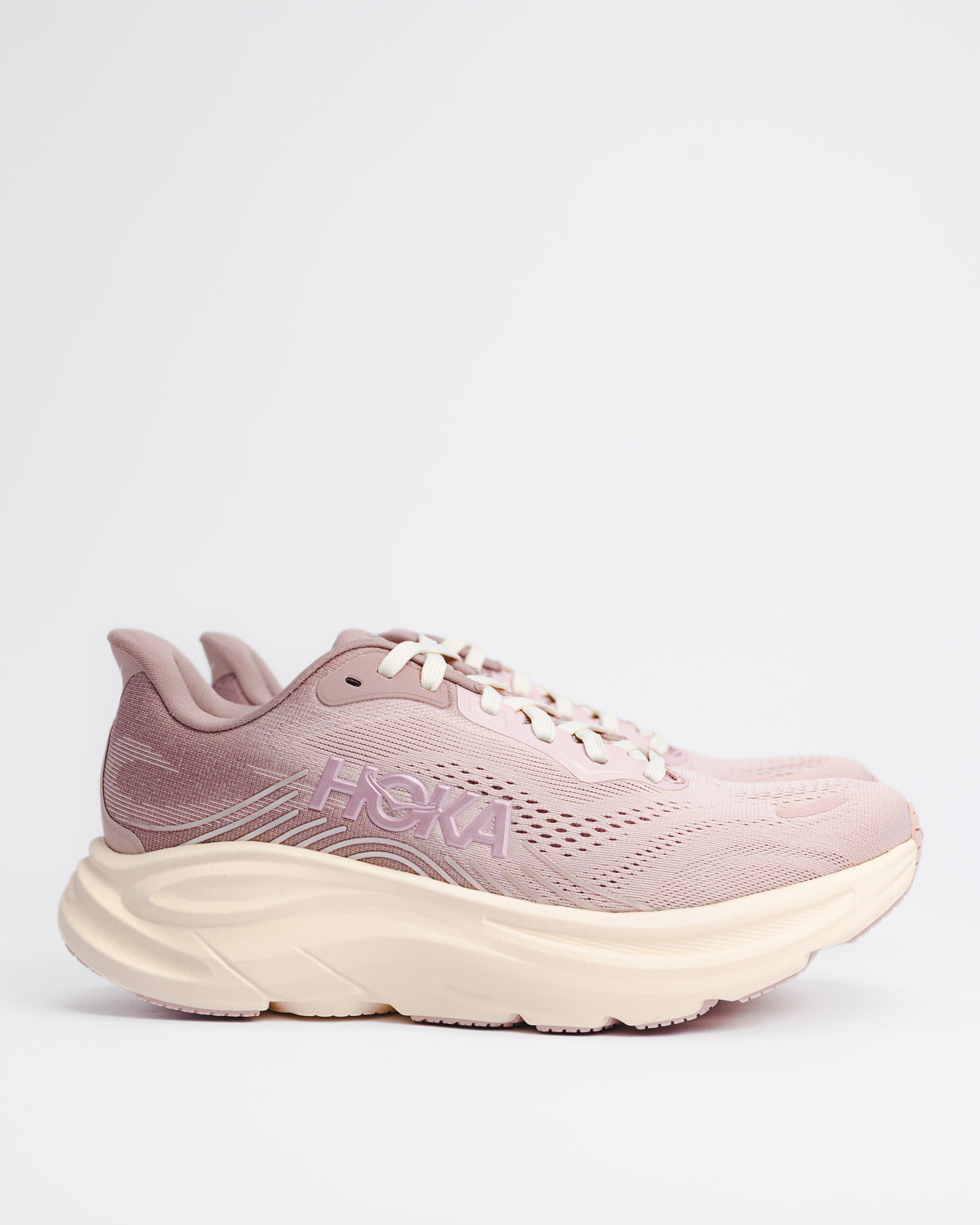 Women's HOKA Clifton 11 Running Shoe – Balanced Cushion Neutral Road Running in Glimmers Pink Opal / Quartzite
