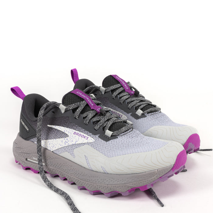 Brooks Transcend 7 1203191B074 Gray/Pink Running Shoes Lace Up