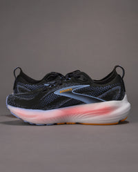 Women's Brooks Glycerin 22 Road-Running Shoe in Black / Blue Heron / Orange