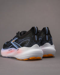 Women's Brooks Glycerin 22 Road-Running Shoe in Black / Blue Heron / Orange