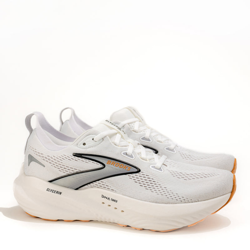 Women's Brooks Glycerin 22 Road-Running Shoe in White/Grey - new for 2025