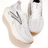Women's Brooks Glycerin 22 Road-Running Shoe in White/Grey - new for 2025