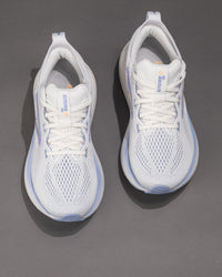 Women's Brooks Glycerin 22 Road-Running Shoe in White/Blue Heron/Apricot