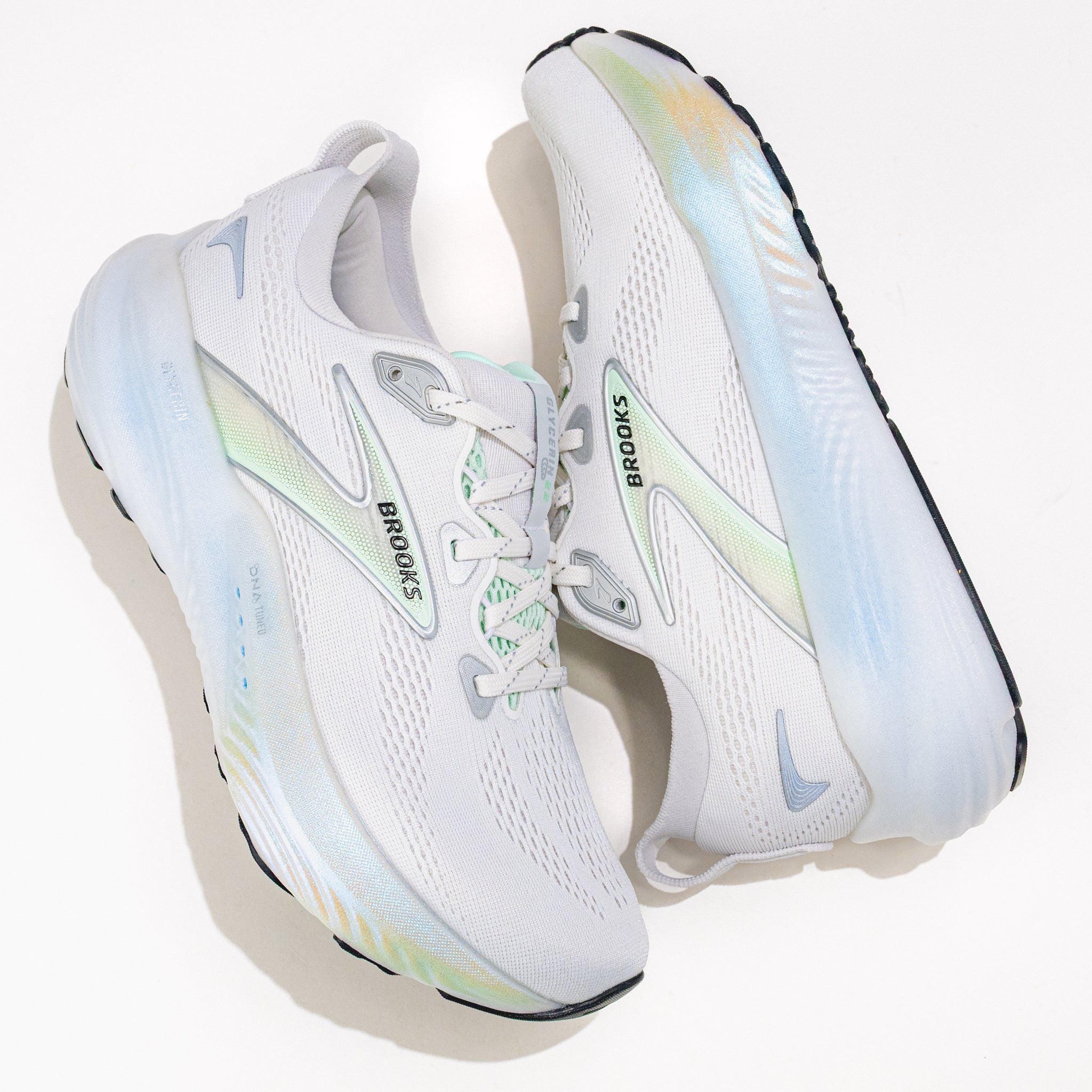 Women's Brooks Glycerin 22 Road-Running Shoe in White