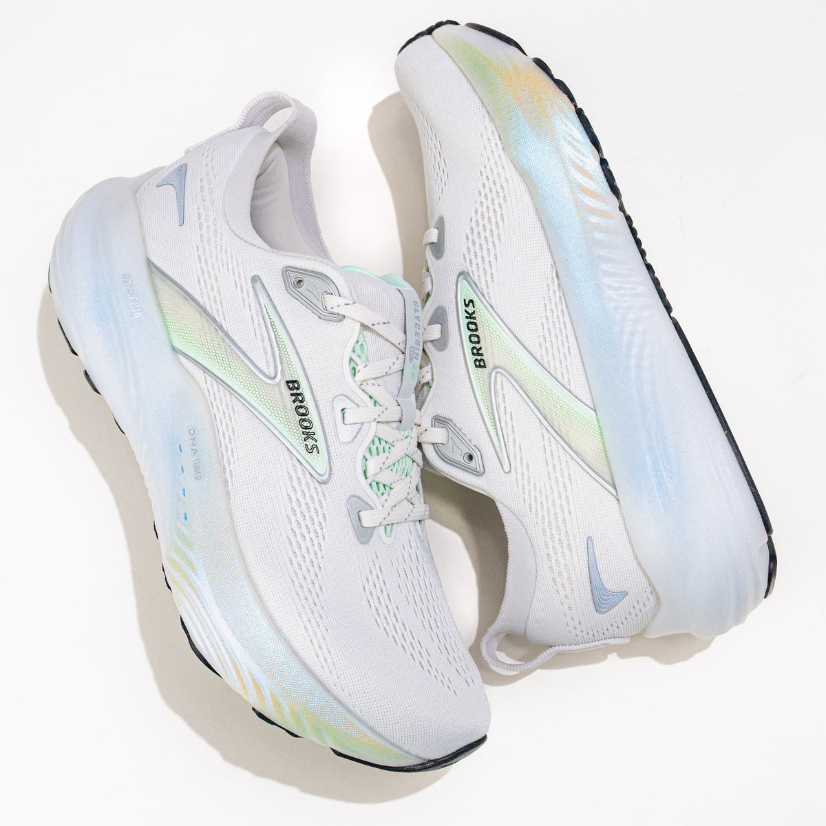 Women's Brooks Glycerin 22 Road-Running Shoe in White/Pearlized