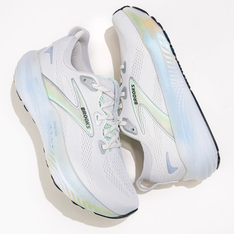 Women's Brooks Glycerin 22 Road-Running Shoe in White/Pearlized