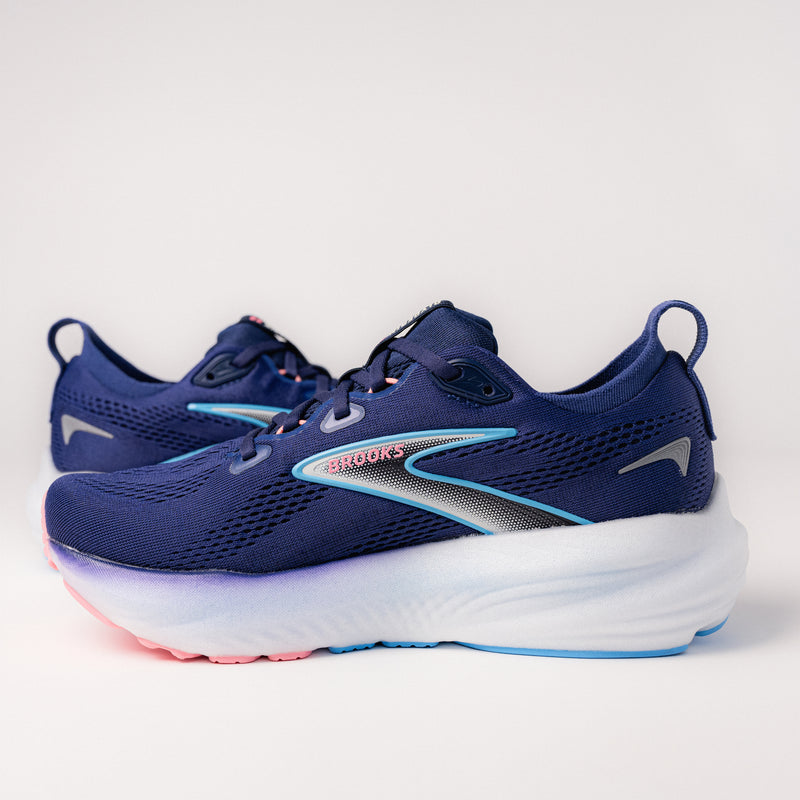 Women's Brooks Glycerin 22 Road-Running Shoe in Blue Ribbon/Peacoat/Dianthus