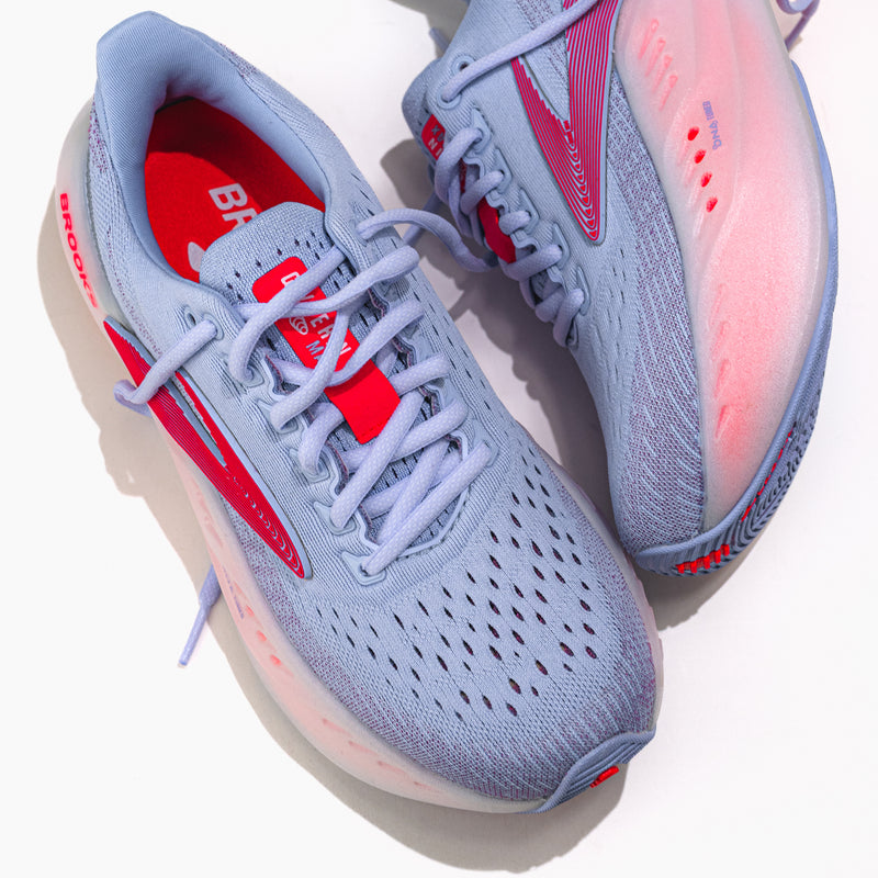 Women's Brooks Running Glycerin Max Shoe in Blue Heron/Pink
