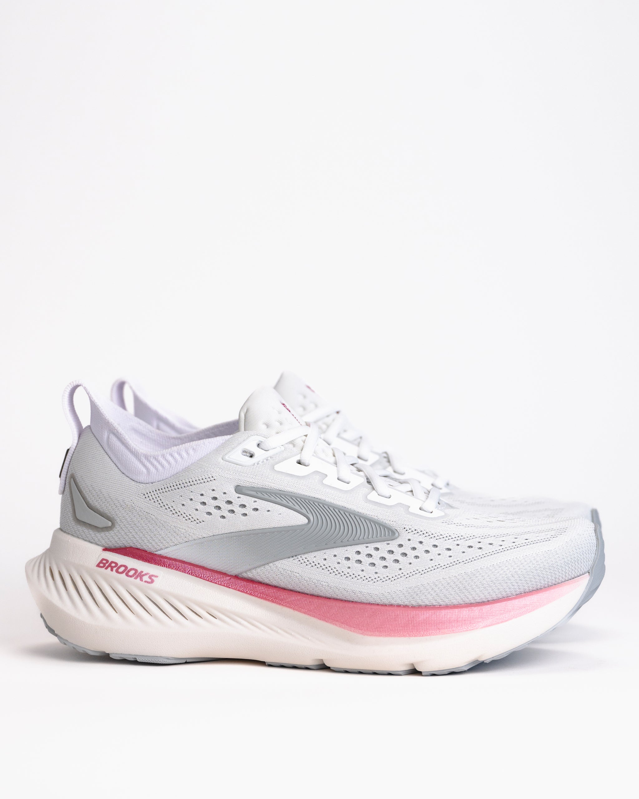Women's Brooks Glycerin 23 Road Running Shoe in White / Harbor