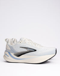 Women's Brooks Ghost Max 4 Running Shoe – High-Stack Cushioning with Broad Base Stability in Grey / Nantucket / Rain Washed
