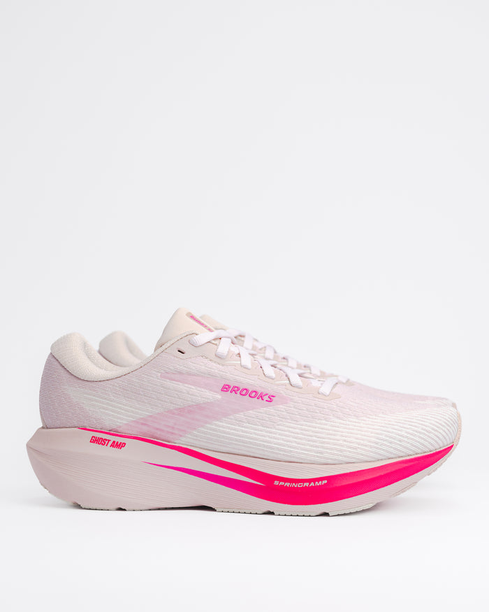 Women's Brooks Ghost Amp Running Shoe – Responsive Nitrogen-Infused Uptempo Trainer in Pink / Pink / Fuchsia