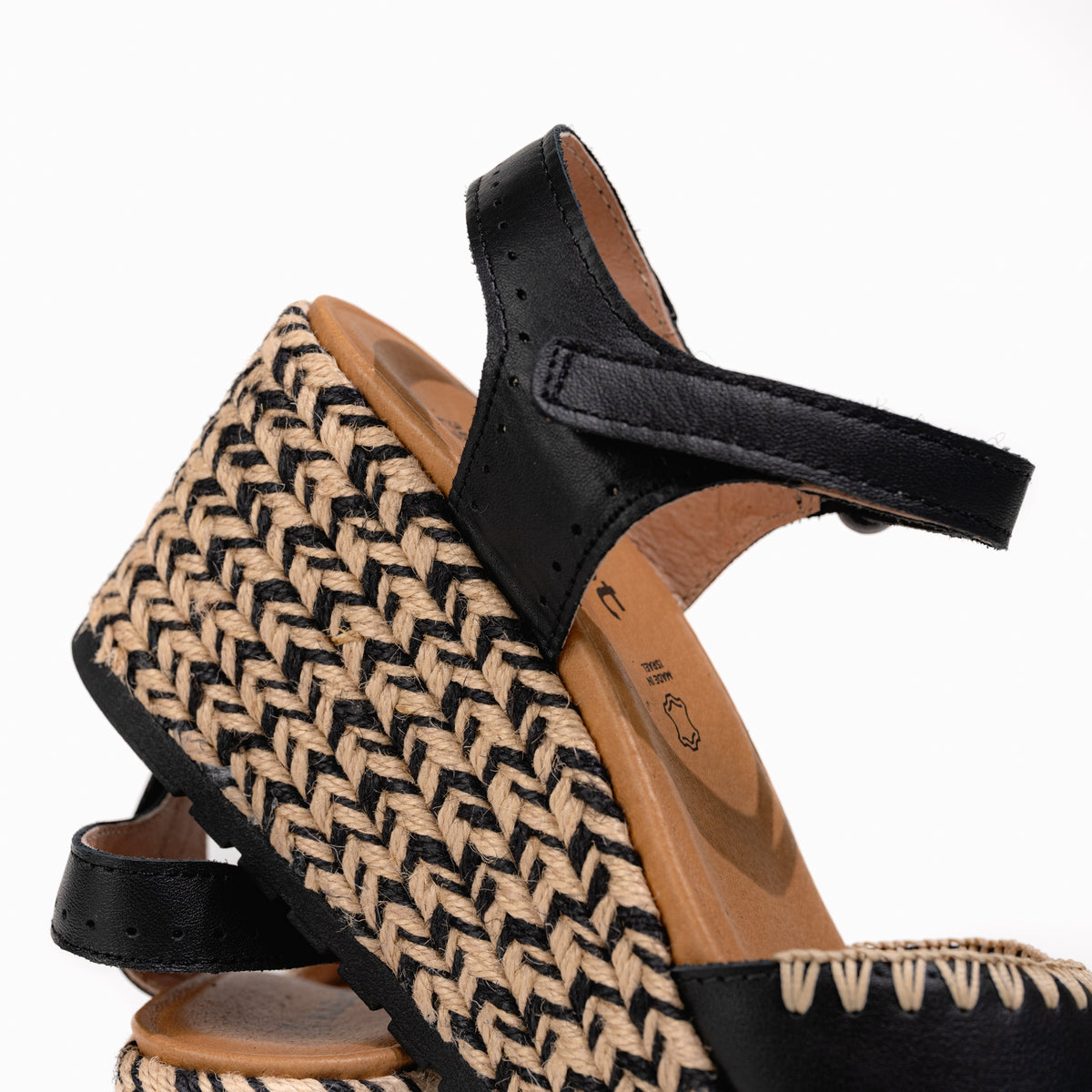 Women's Naot Blanes Wedge Sandal in Jet Leather