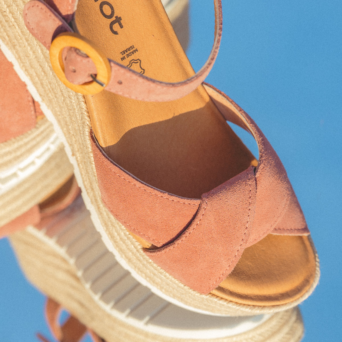 Women's Naot Marbella Platform Wedge Sandal in Rose Suede