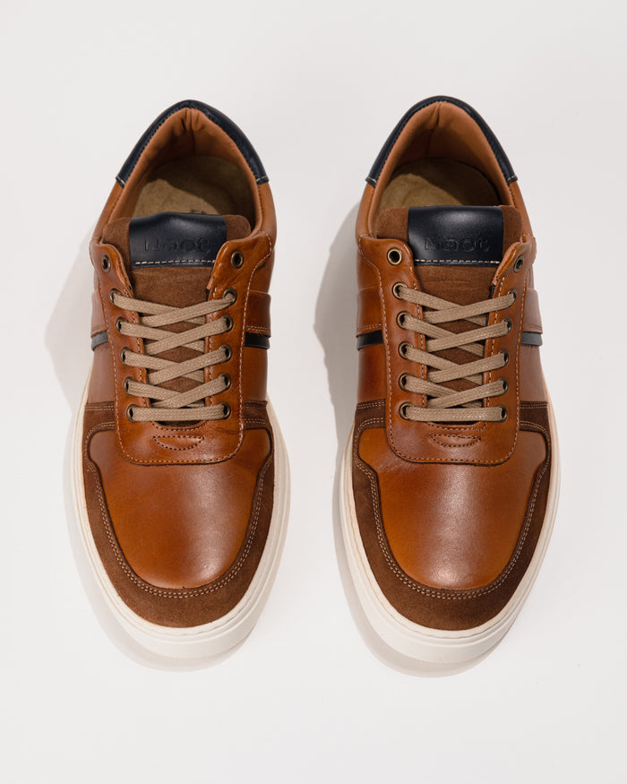 Top-down look showing laces, padded tongue, and layered toe design.