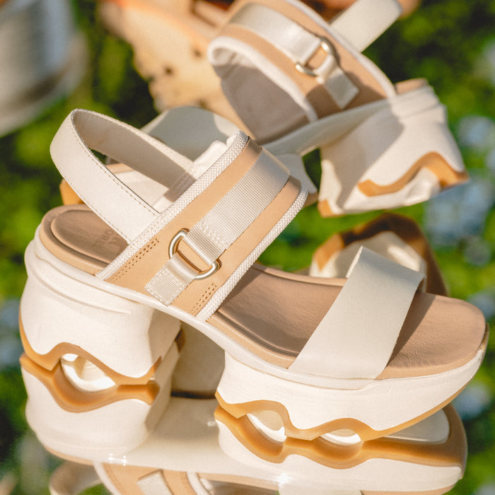 Women's SOREL Kinetic Impact Slingback Platform Sandal in Honey Leather
