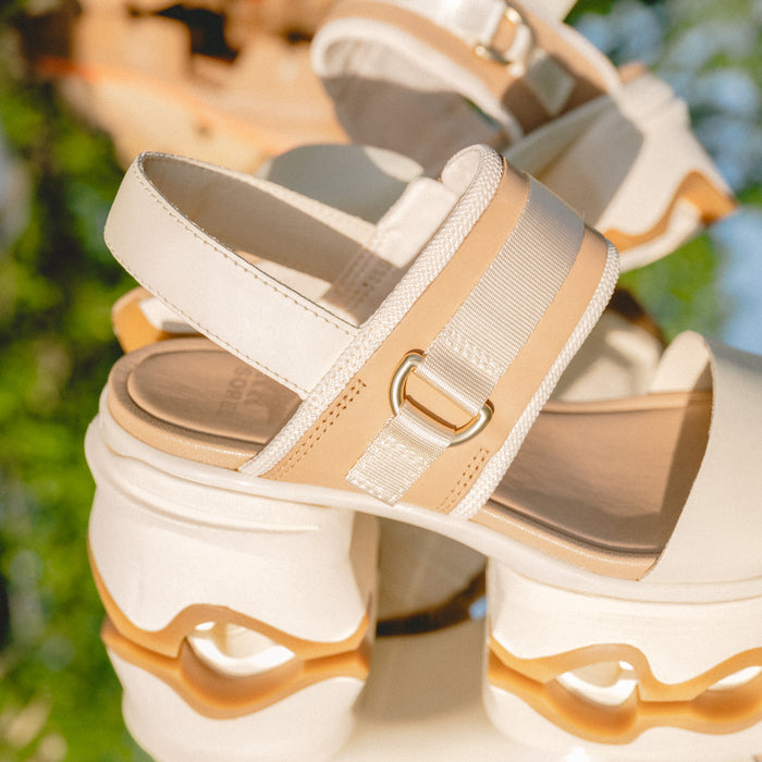 Women's SOREL Kinetic Impact Slingback Platform Sandal in Honey Leather