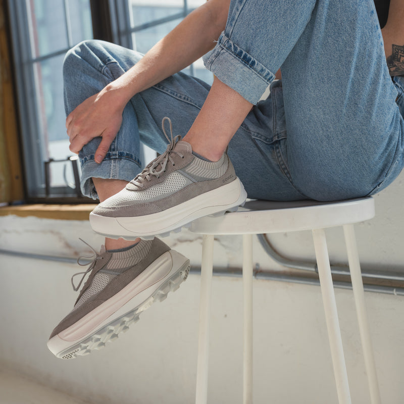 ONA 503 KNIT LOW - MOONSTONE - SUEDE/MESH