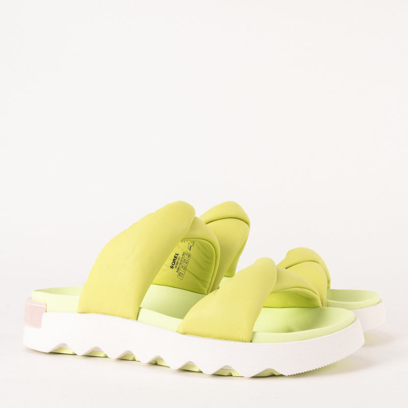 VIIBE TWIST SLIDE - LIME - LEATHER