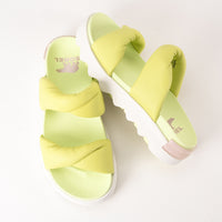 VIIBE TWIST SLIDE - LIME - LEATHER