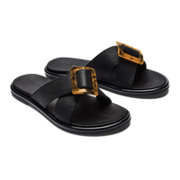 Women's Olukai La'i Slide Sandal in Black