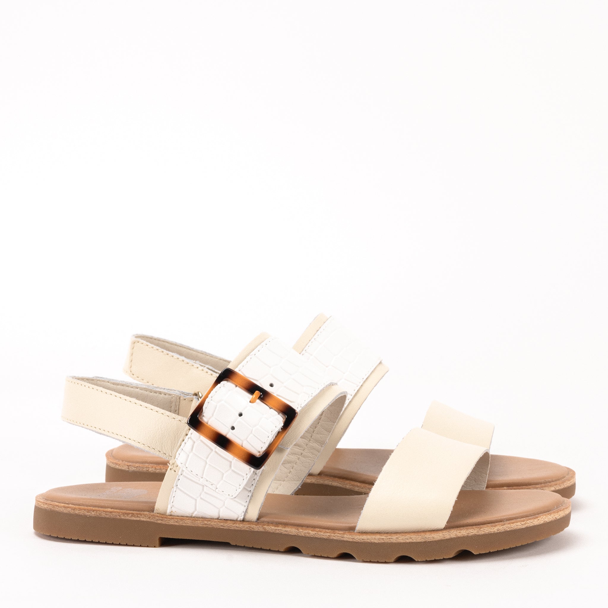 WOMEN'S SOREL ELLA III SLINGBACK - CHALK / GUM - LEATHER – Plaza