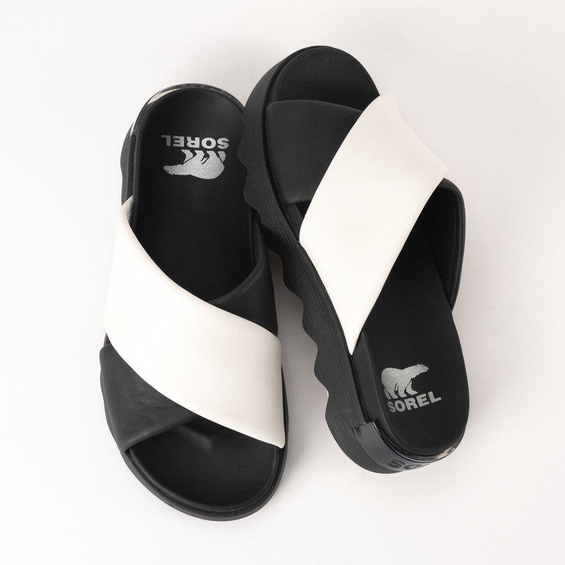 VIIBE CRISSCROSS SLIDE - BLACK - LEATHER