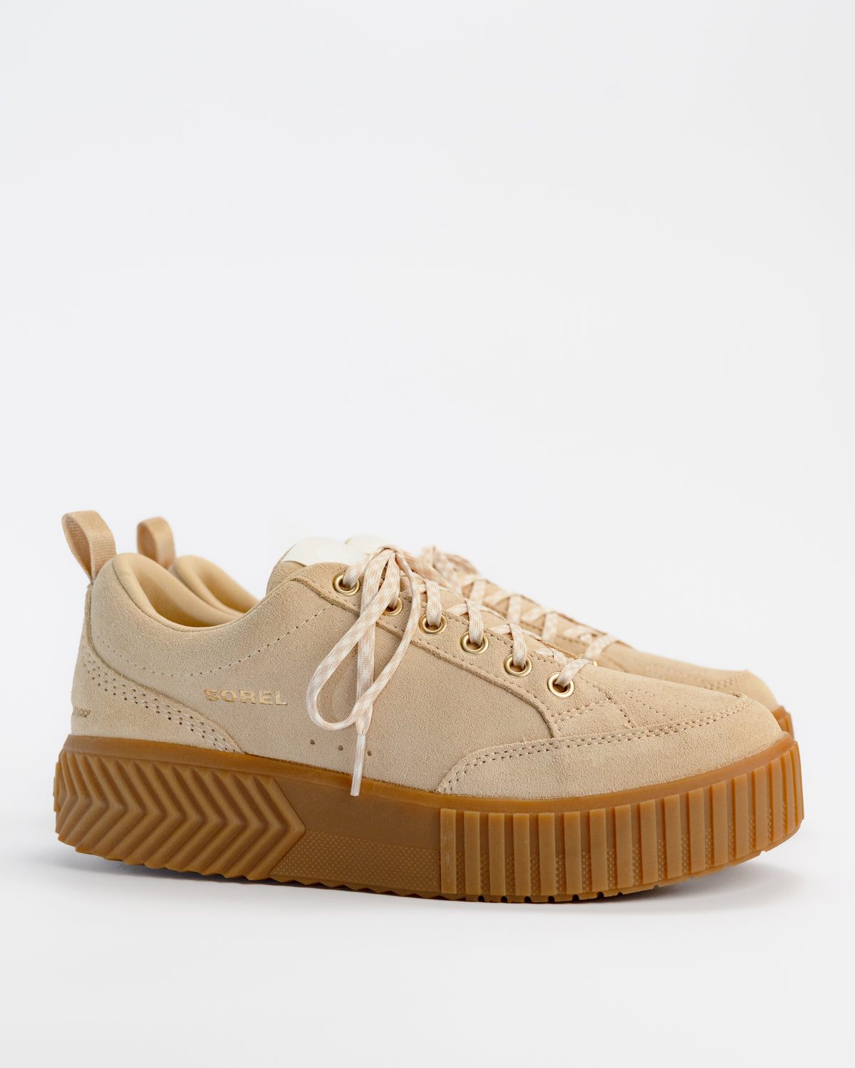 Women's SOREL Ona Ave™ Low Waterproof Leather Platform Sneakers in Ceramic